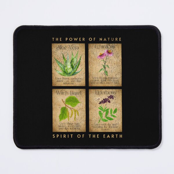 Item preview, The Power of Nature - Medicinal Plant Design with Aloe Vera, Echinacea, Witch Hazel, and Elderberry designed and sold by CWT-JustforFun.