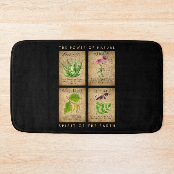Item preview, The Power of Nature - Medicinal Plant Design with Aloe Vera, Echinacea, Witch Hazel, and Elderberry designed and sold by CWT-JustforFun.