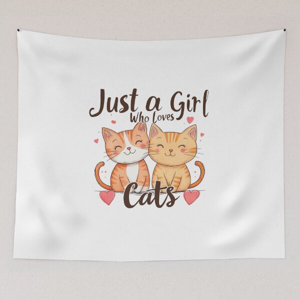 Item preview, Cute & Funny Just A Girl Who Loves Cats Pun designed and sold by Kedsara.