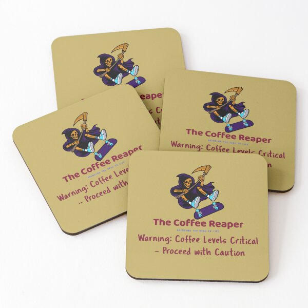 Item preview, The Coffee Reaper Warning Coffee Levels Critical designed and sold by R-Marc-Designs.
