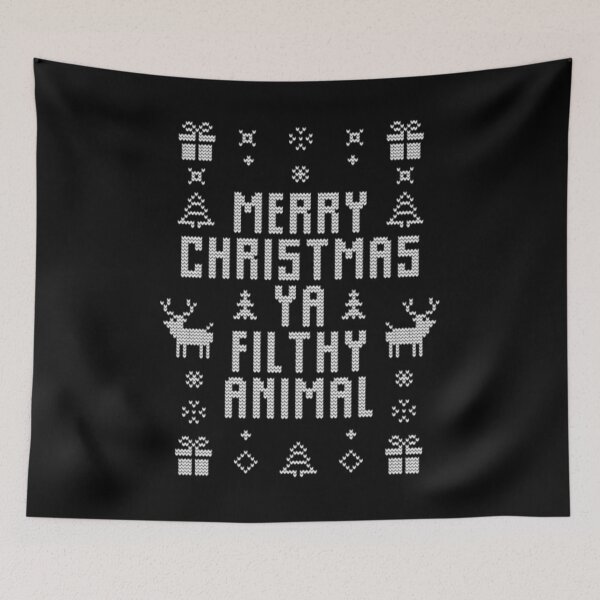 Item preview, Ugly Christmas Sweater - Merry Christmas You Filthy Animal designed and sold by vifernndan.