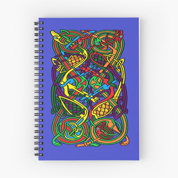 Item preview, Colorful Celtic Cranes and Dogs designed and sold by aginlow.