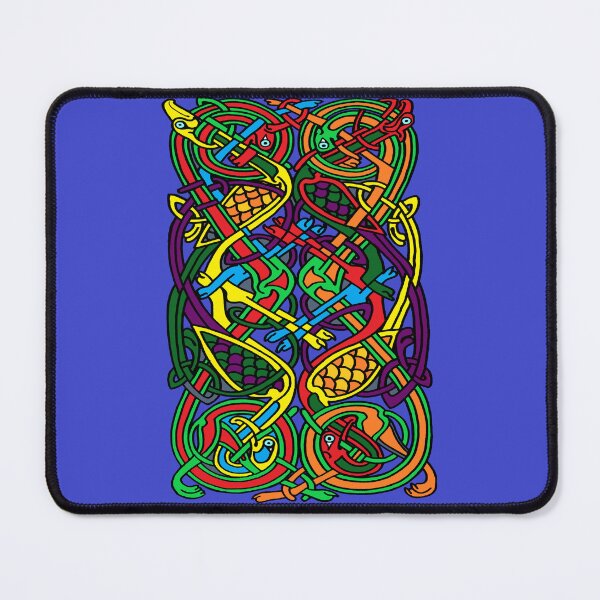 Item preview, Colorful Celtic Cranes and Dogs designed and sold by aginlow.