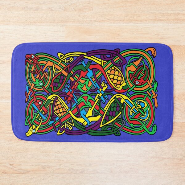 Item preview, Colorful Celtic Cranes and Dogs designed and sold by aginlow.