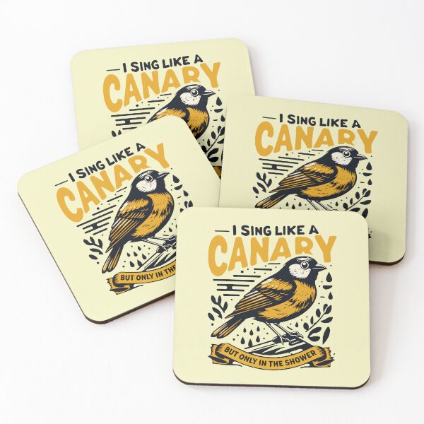 Item preview, A Canary’s Golden Hour: A Retro-Styled Showertime Serenade designed and sold by SplashTastic.