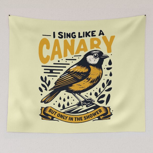 Item preview, A Canary’s Golden Hour: A Retro-Styled Showertime Serenade designed and sold by SplashTastic.