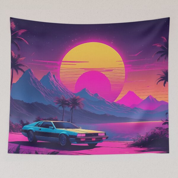 Item preview, Retro Synthwave Car Design designed and sold by papi1998.