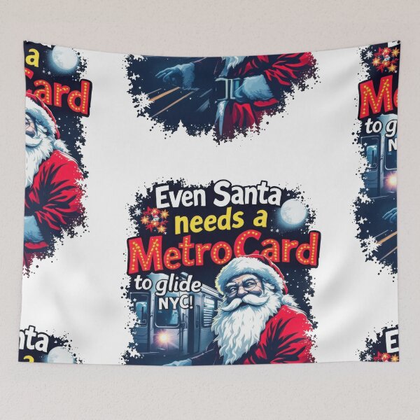Item preview, New York Subway NYC Subway Train - Christmas Santa Edition designed and sold by MayaDelaye.