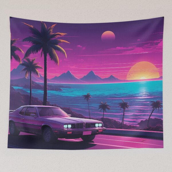 Item preview, Retro Synthwave Car Design designed and sold by papi1998.