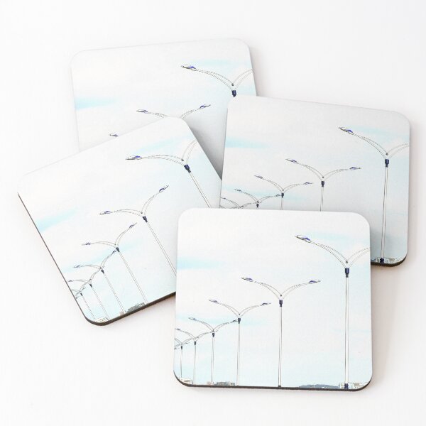 Item preview, There are many street lights along the road. The photos were compiled into watercolor pencil drawings. designed and sold by KinImageCraft.