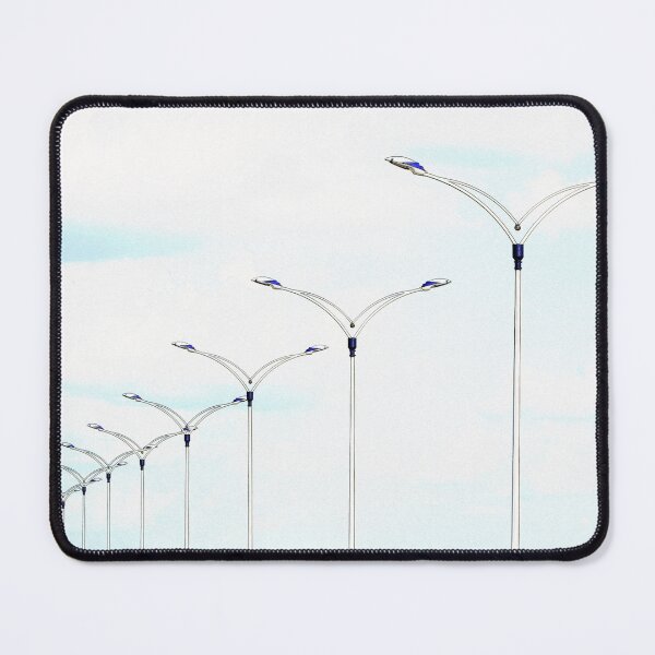 Item preview, There are many street lights along the road. The photos were compiled into watercolor pencil drawings. designed and sold by KinImageCraft.