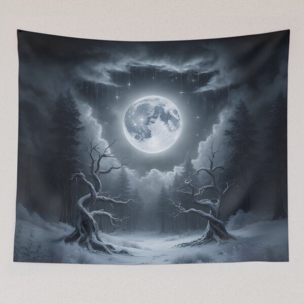 Item preview, Enchanted Full Wolf Moon - Mystical Winter Forest by LaLi Designs designed and sold by LaLi-Designs.