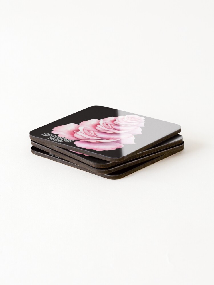 Thumbnail 4 of 5, Coasters (Set of 4), GROWING ROSE designed and sold by Tadeusz1.