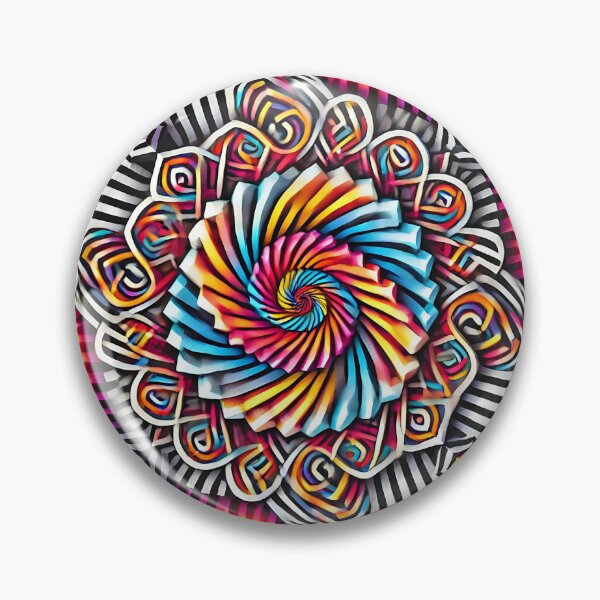Item preview, Mandala kaléidoscopique hypnotique en couleurs vives designed and sold by CWT-JustforFun.