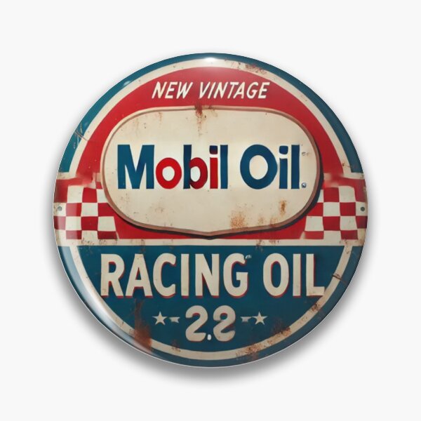 Item preview, Antique Mobil Oil Racing Car Sign designed and sold by FutureTraveller.