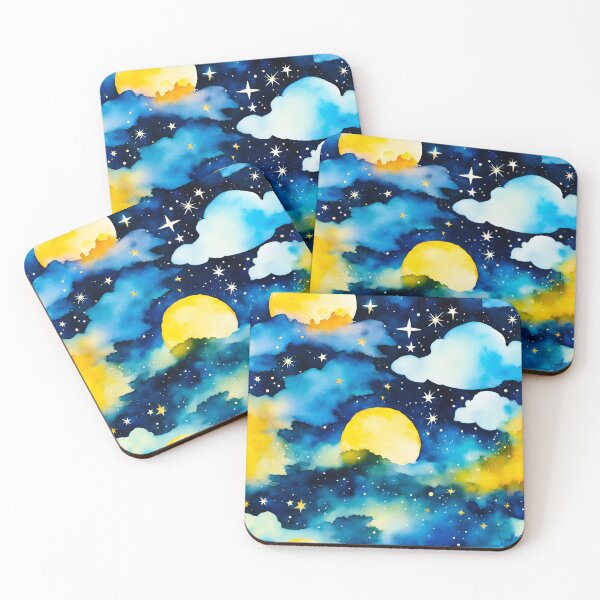 Item preview, Dreamy Night Sky Watercolor 3 designed and sold by Tom-Johnson.