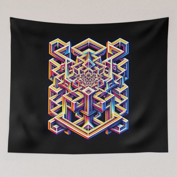 Item preview, Vivid Geometric Maze Design – Hypnotizing Artwork designed and sold by CWT-JustforFun.