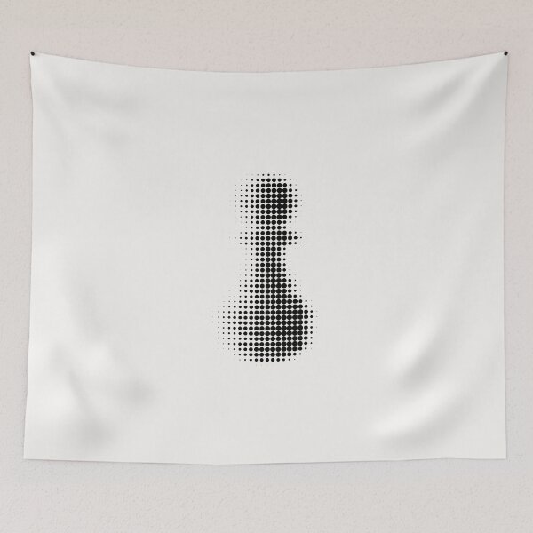 Item preview, Chess Black Pawn Halftone Effect designed and sold by trepiu.