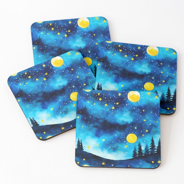 Item preview, Dreamy Night Sky Watercolor 4 designed and sold by Tom-Johnson.