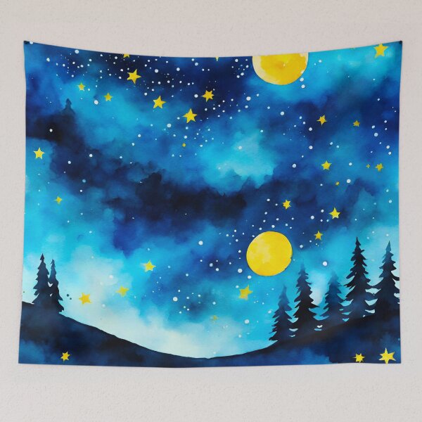 Item preview, Dreamy Night Sky Watercolor 4 designed and sold by Tom-Johnson.