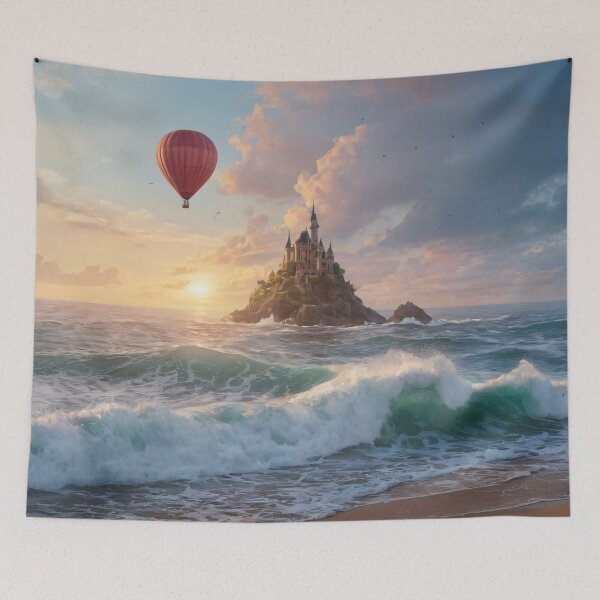 Item preview, Air balloon and scenery designed and sold by Cute Bunny.