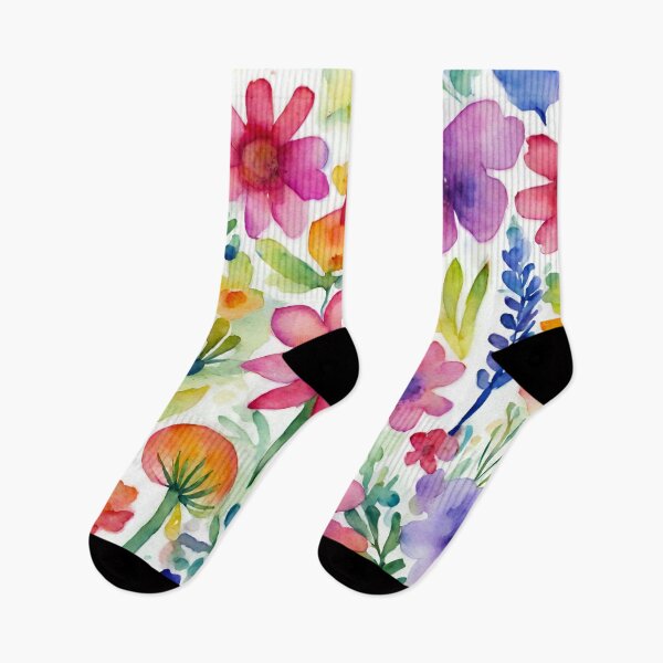 Item preview, Eclectic Watercolor Funky Flowers Pattern 4 designed and sold by Tom-Johnson.
