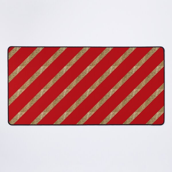 Item preview, Red Gold Glitter Diagonal Stripes designed and sold by Victoria Rose.