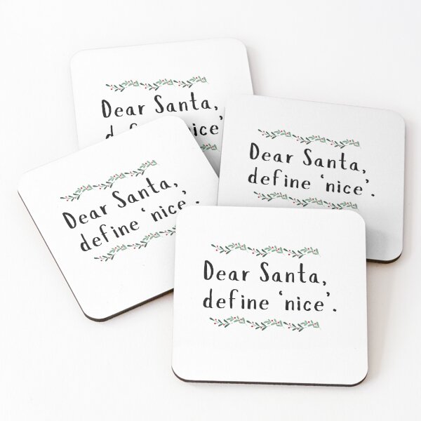 Item preview, Dear Santa, Define 'nice' Christmas  designed and sold by Digiart Den.