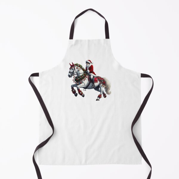 Item preview, Funny Santa Horseback Riding Xmas Santa Hat Equestrian Christmas Horse designed and sold by ArtByKatti.