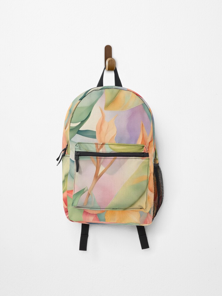 Thumbnail 1 of 3, Backpack, Tropical florals designed and sold by Reveriex.