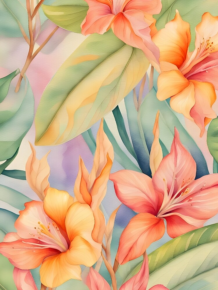 Thumbnail 3 of 3, Scarf, Tropical florals designed and sold by Reveriex.