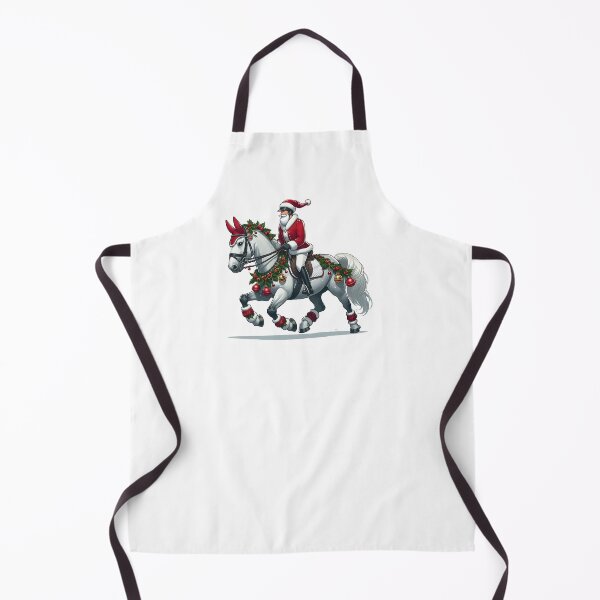 Item preview, Funny Santa Horseback Riding Xmas Santa Hat Equestrian Christmas Horse designed and sold by ArtByKatti.