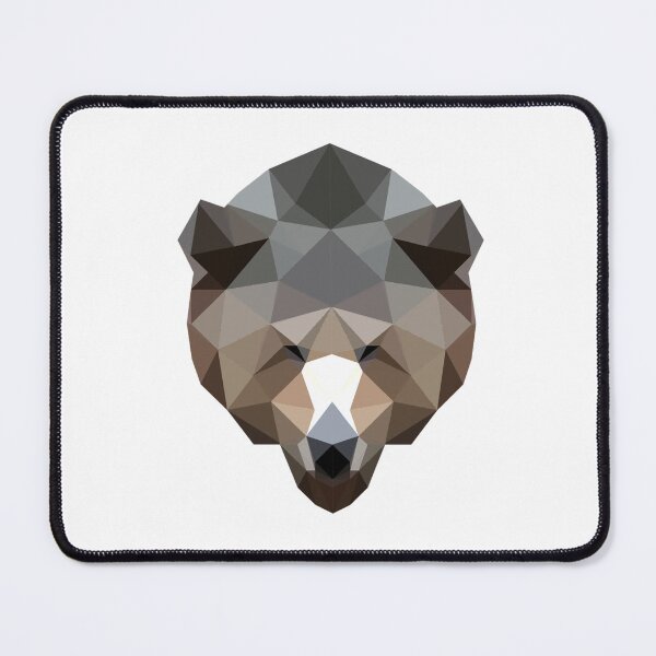 Item preview, Geometric Bear Head Design - Low Poly Abstract Wildlife Art designed and sold by OrangePoly.