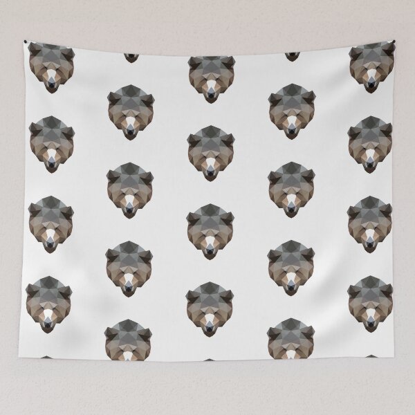 Item preview, Geometric Bear Head Design - Low Poly Abstract Wildlife Art designed and sold by OrangePoly.
