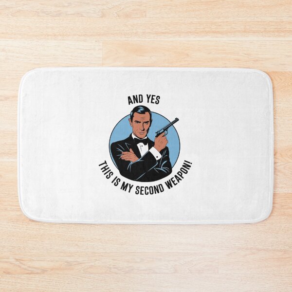 Item preview, Mi segunda arma, hombre con esmoquin, funnyfits70, humor, gracioso, retro, vintages, citas divertidas, humor animal, designed and sold by FunnyFits70.