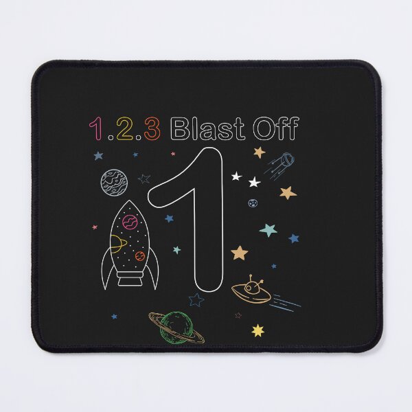 Item preview, 1 2 3 blast off Fun Astronaut Rocket Design Birthday  designed and sold by Tujzui.