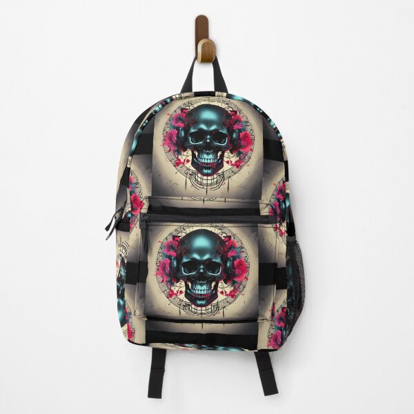 Item preview, Skull Surrounded by Musical Notes designed and sold by TheDarkStone.
