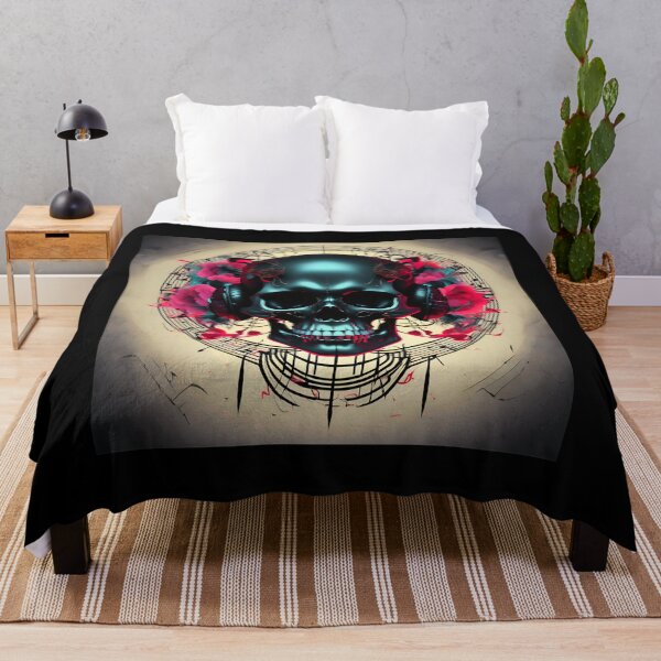 Item preview, Skull Surrounded by Musical Notes designed and sold by TheDarkStone.