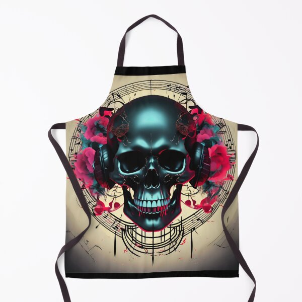 Item preview, Skull Surrounded by Musical Notes designed and sold by TheDarkStone.