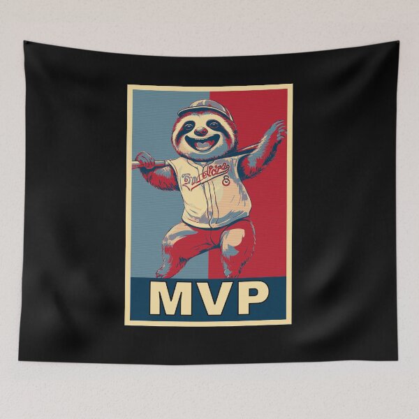 Item preview, Funny Sloth Baseball Player MVP HOPE designed and sold by TrueArtsStore.