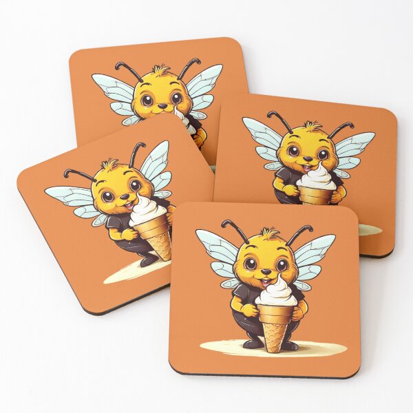 Item preview, Bee with Ice Cream designed and sold by NiRia Spot.