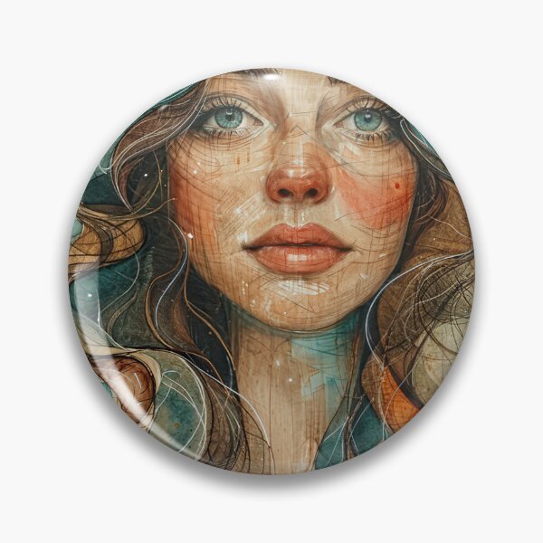 Item preview, Abstract Portrait of young woman with flowers designed and sold by SparroCreative.