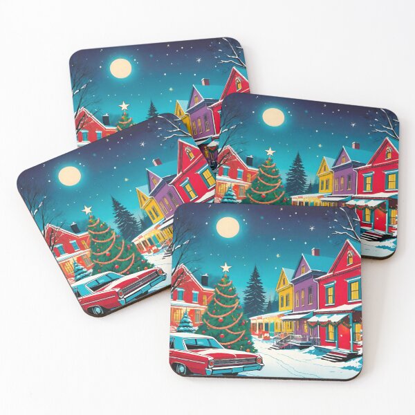 Item preview, Christmas Night: Houses Lit with Snow designed and sold by GrizzlyCollective.