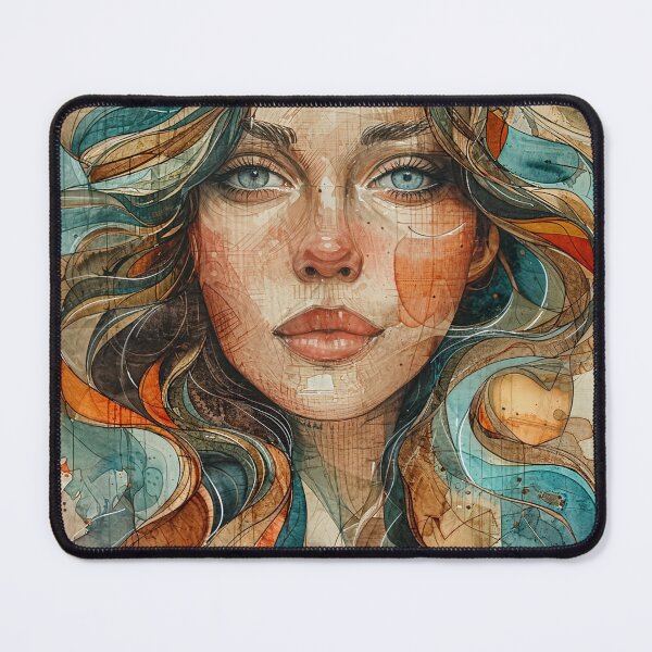 Item preview,  Abstract Portrait of young woman with flowers designed and sold by SparroCreative.