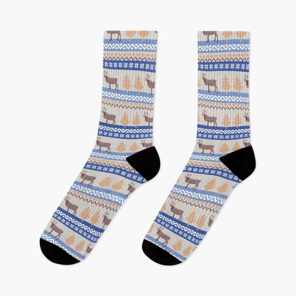 Item preview, Fair Isle Classic Patchwork Reindeer Ugly Christmas Sweater Print 1 designed and sold by Daniel Bevis Design.