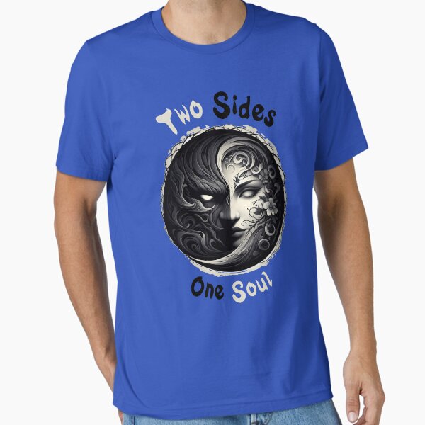 Item preview, Yin-Yang Duality Faces: Elegant Artistic Balance T-Shirt Design designed and sold by zax454.