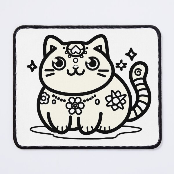 Item preview, KittyKat - Cute Smiley Cat with Stars designed and sold by KittyKatCats.