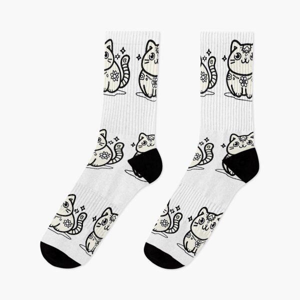 Item preview, KittyKat - Cute Smiley Cat with Stars designed and sold by KittyKatCats.