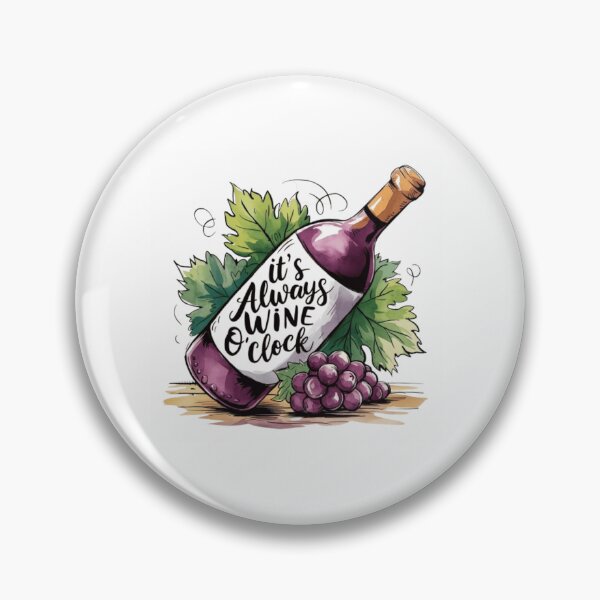 Item preview,  Wine O'clock Watercolor designed and sold by ArtQueen777.