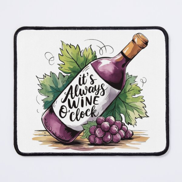 Item preview, Wine O'clock Watercolor designed and sold by ArtQueen777.